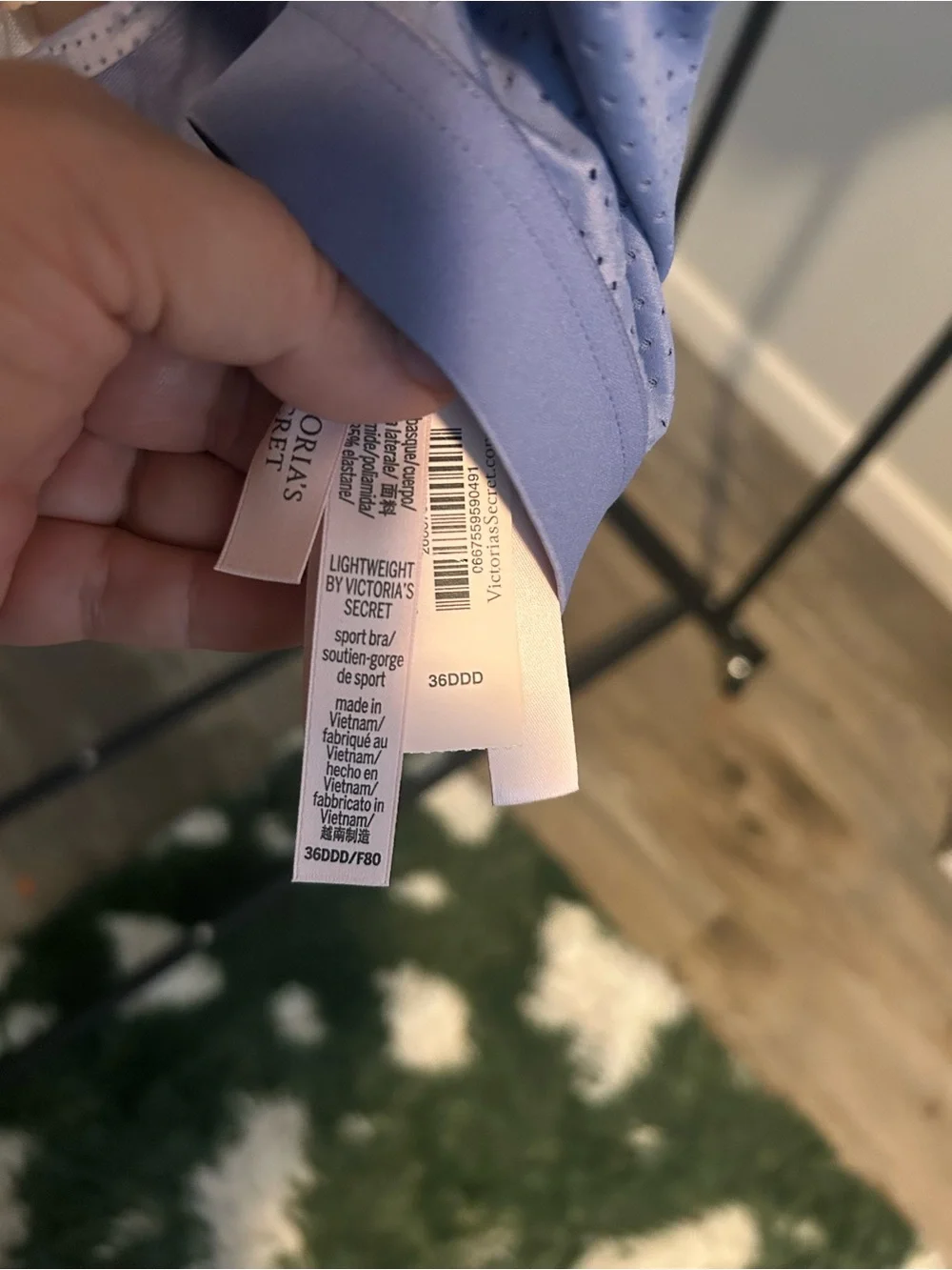 Victoria's Secret Perforated Cross-Back Comfort Bra — Blue